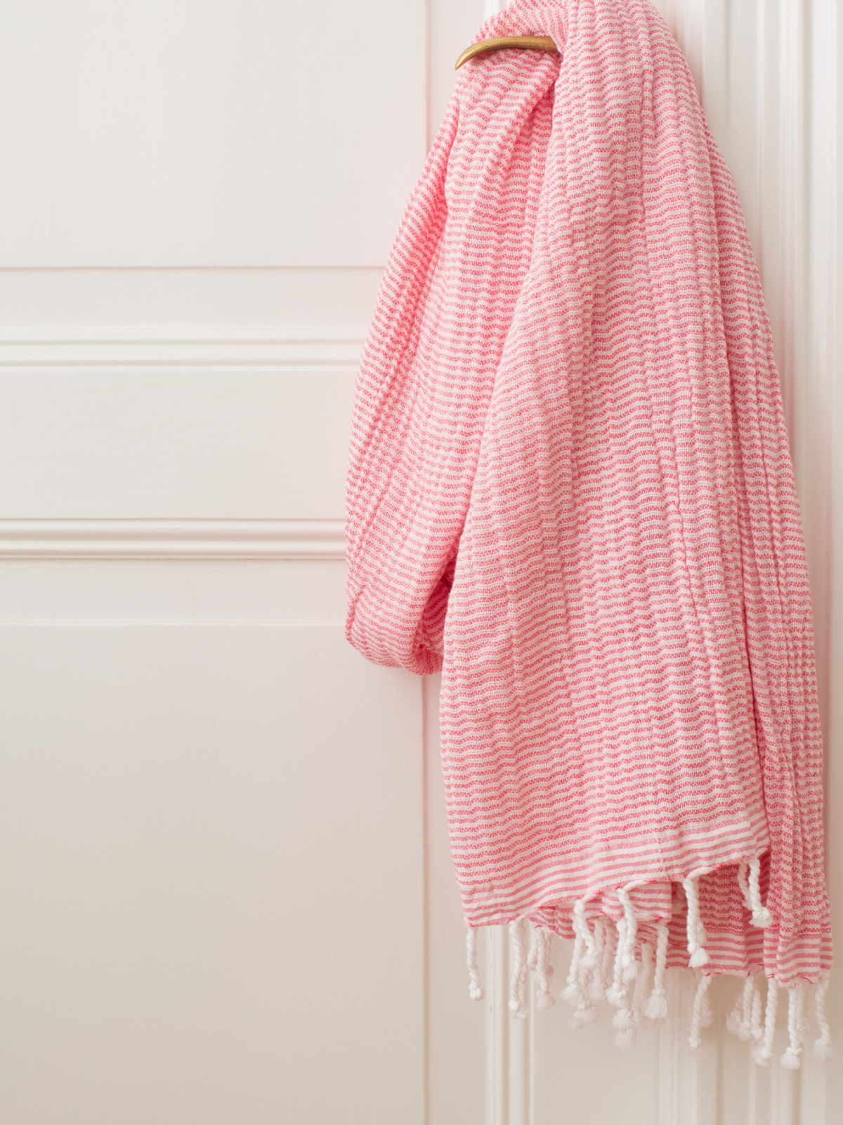 fouta double couche rouge rubis